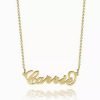 "Carrie" Style Name Necklace 14K Gold Plated