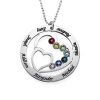 Collier de coeur de naissance pour les mamans