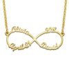 Collier Infinity 4 noms avec plaqué or