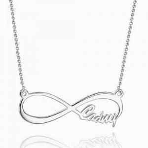 Infinity Style Name שרשרת כסף