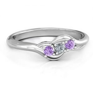 Anillo de tres olas de piedra