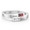 Dobbelt Baguette Bypass Ring