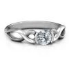 Infinity-ring med halv bezel