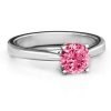 Anillo de tulipán real con collar de bisel de piedra