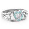 Bague Infinity Triple Coeur