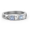 Klassisk Princess Cut Ring med accenter