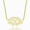 Collar Celebrity Monogram 14K chapado en oro