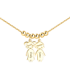 Mother's Necklace With Children Charms 14K Gold Plated