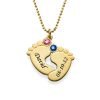 Collar personalizado para pies de bebé en baño de oro