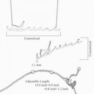 Nombre de estilo de firma Collar Plata