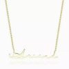 Collar con nombre de estilo exclusivo chapado en oro de 14K