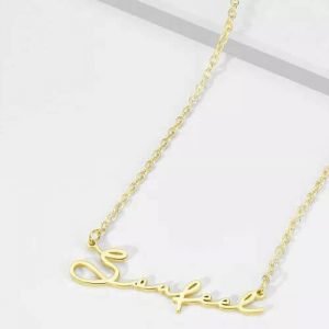 Signature Style Name Necklace 14K Gold Plated