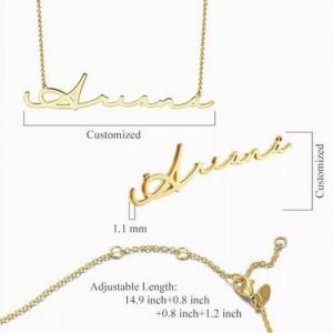Signature Style Name Necklace 14K Gold Plated