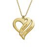 Collier Deux Coeurs Pour Toujours Un Plaqué Or Avec Diamants