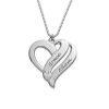 Collier deux coeurs pour toujours avec diamants
