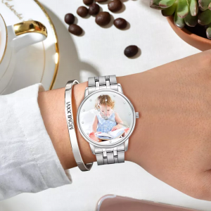 Reloj fotográfico personalizado para pareja unisex