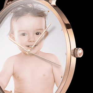 שעון נשים Rose Goldtone רצועת עור ורודה