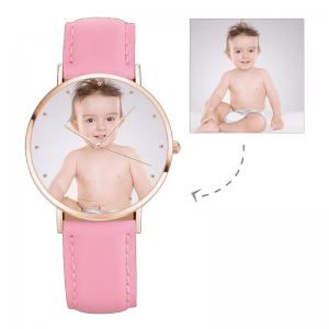 שעון נשים Rose Goldtone רצועת עור ורודה