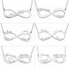 Collar con nombre infinito personalizado en plata esterlina