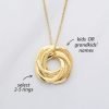Collana con anello russo inciso in argento sterling