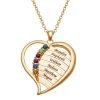 Heart Leaf Personalized Mother's Family Birthstone