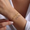 Bracciale di fiori di nascita personalizzata in argento sterling 925