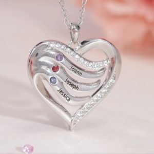 Personalized New Wave 925 Silver Family Necklace