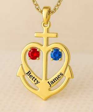 Dainty Anchor Cross Pendant, Minimalist Faith Hope Love Jewelry